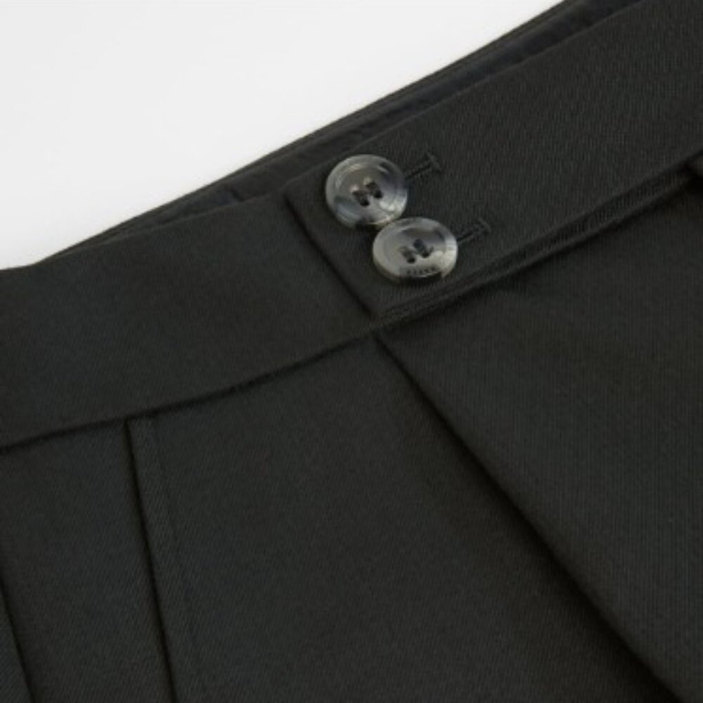 Ted Baker Popieyt Slim Tapered Pleated Pants, Baker Size 2, US 6 Black, Like New - Picture 4 of 15